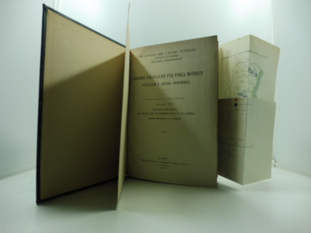 Risorse idrauliche per forza motrice utilizzate e ancora disponibili. Fascicolo VIII. Bacini con foce al litorale di Basilicata e Calabria